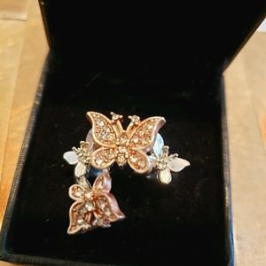 Butterfly designer ring, sz 8